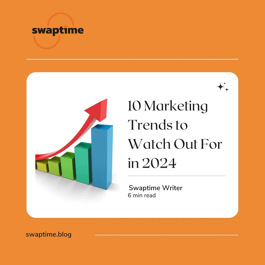 An image depicting 10 Marketing Trends to Watch Out For in 2024