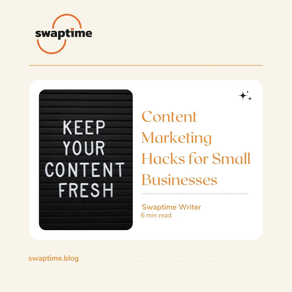 An image depicting Content Marketing Hacks for Small Businesses