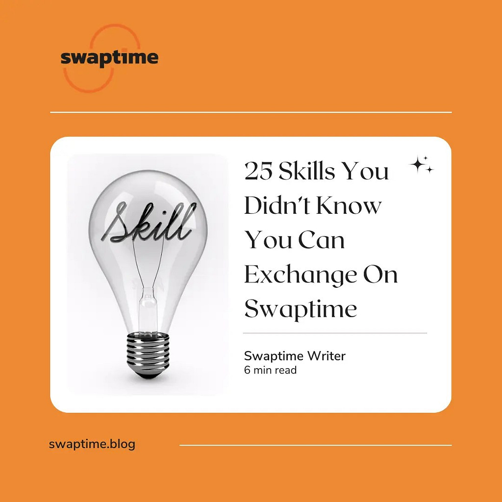 An image depicting 25 Skills You Didn’t Know You Can Exchange On Swaptime