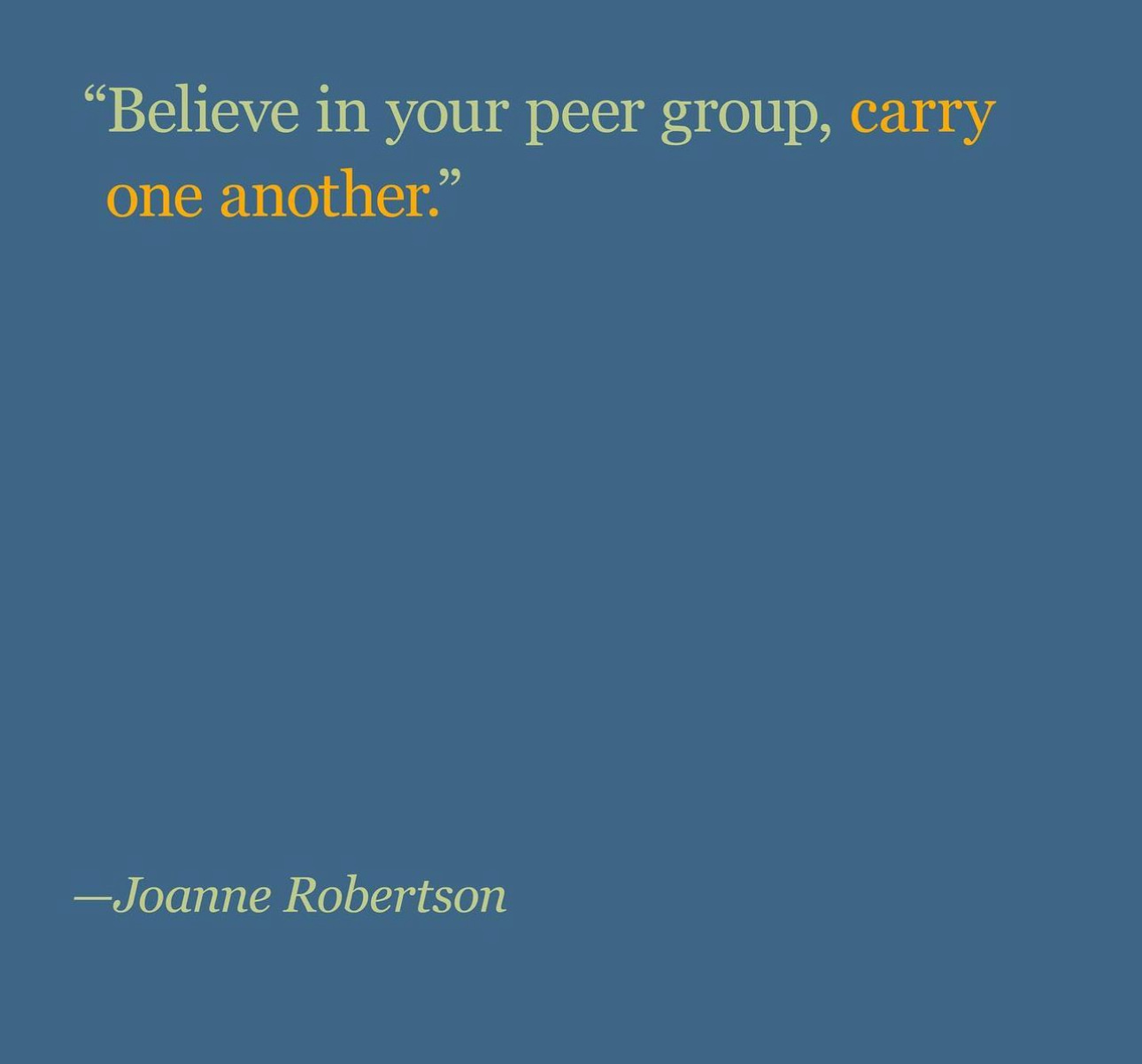 The Why of Swaptime. Believe in your peer group, carry one another 